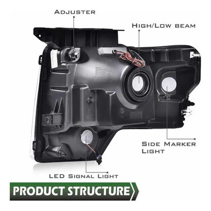 Led headlights Ford F-150 Lobo 2009 to 2014