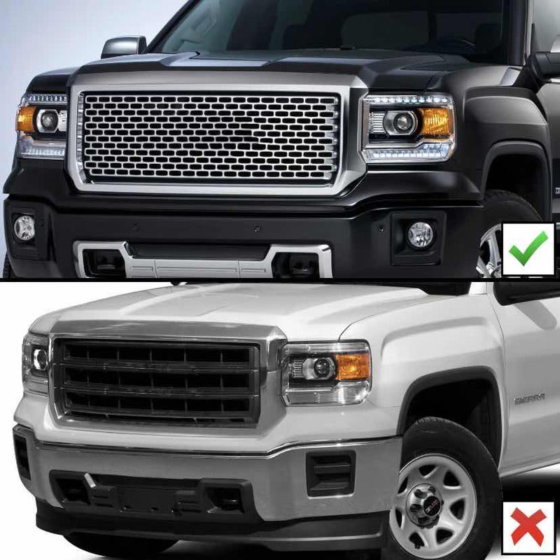 Faro Led Izquierdo Negro Sierra Gmc 1500 2014 2015