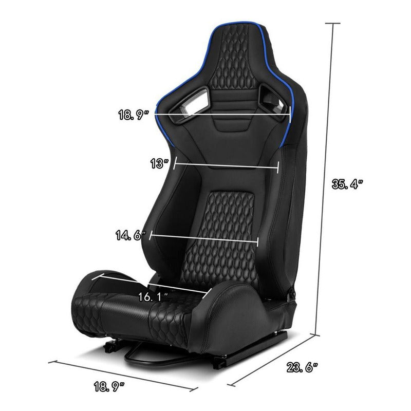 Reclining Racing Seats with Slider Adjustment