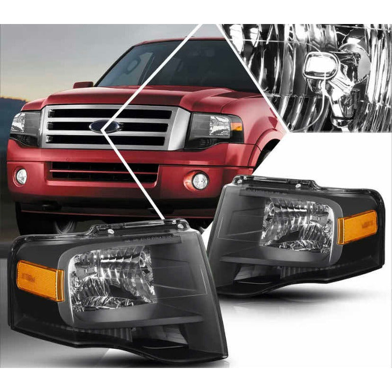 Par De Faros Ford Expedition Negro Amber 2007 2008 A 2014