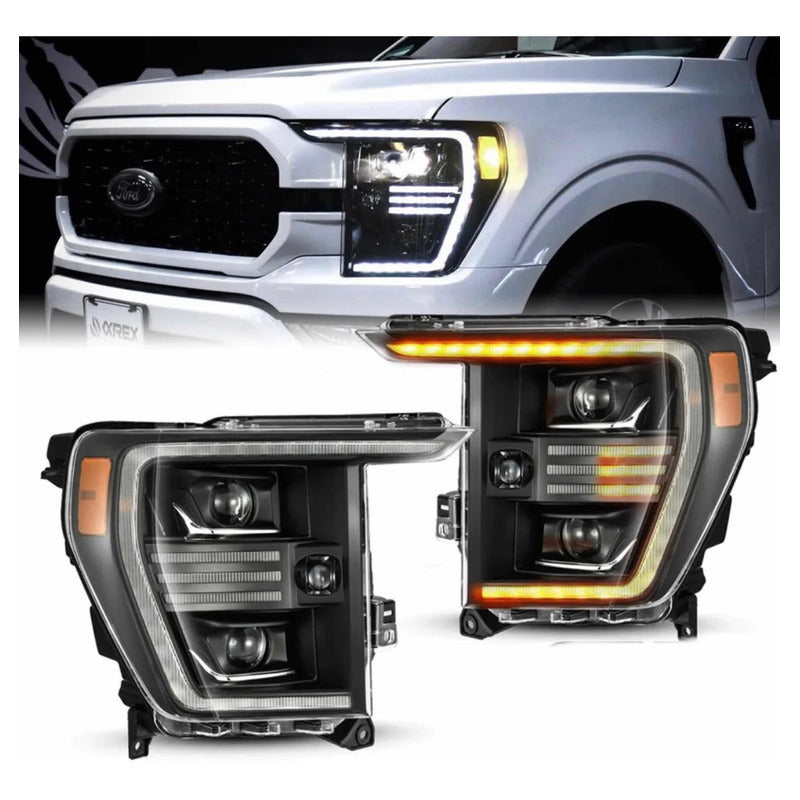 Faros Led Nuevos Ford F-150 Lobo 2021 2022 2023