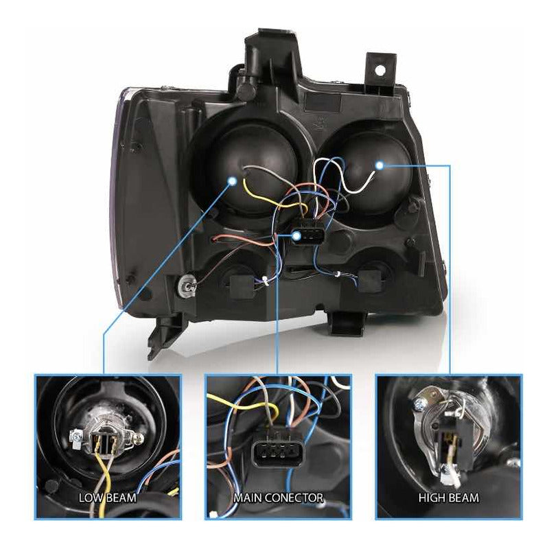 Led Headlights Chevy Suburban Tahoe 2007 2008 2009 To 2014