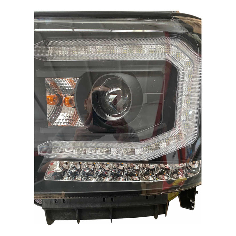 Faro Led Izquierdo Negro Sierra Gmc 1500 2014 2015