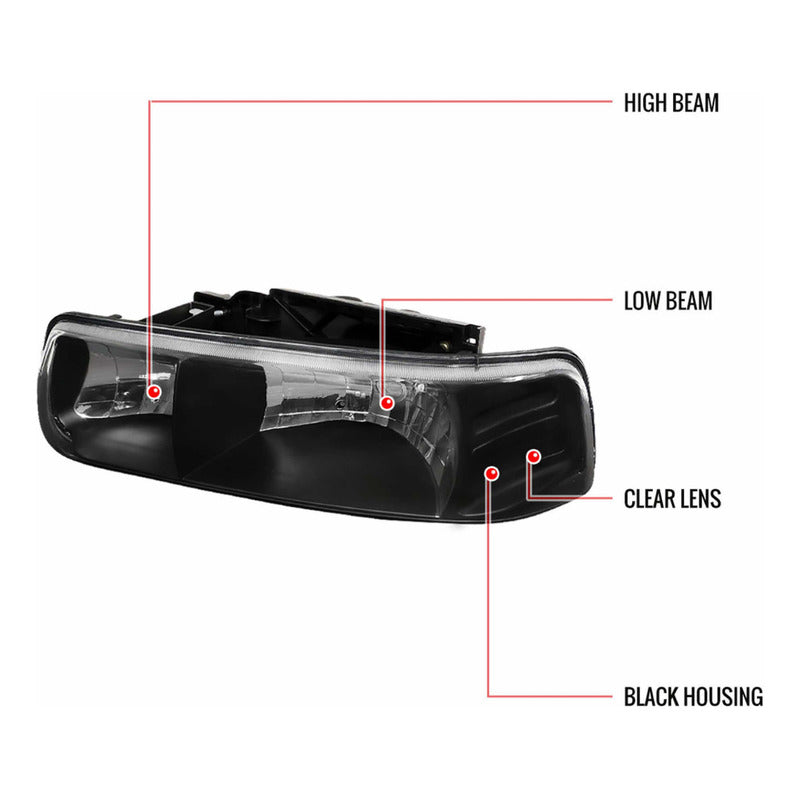 Faros Led Silverado Cheyenne Suburban Tahoe 2000 2001 2002