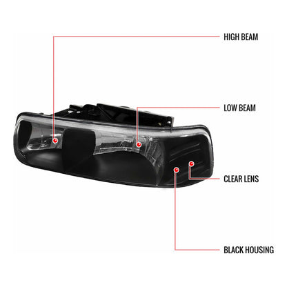 Faros Led Silverado Cheyenne Suburban Tahoe 2000 2001 2002