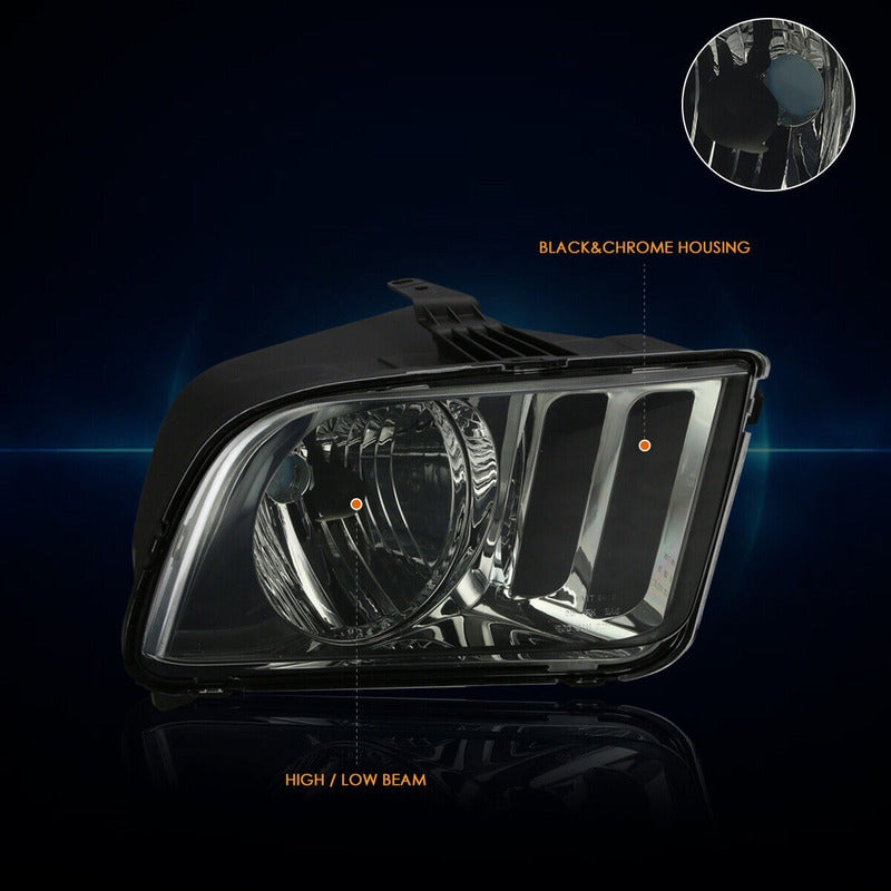 Faros Para Ford Mustang Ahumados 2005 2006 2007 A 2009