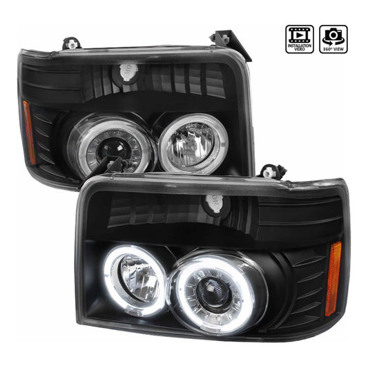 Faros Ojo Angel Led F-150 Bronco 1992 1993 1994 1995 1996