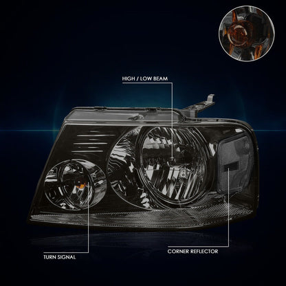 Smoked Headlights Ford F-150 Lobo 2004 to 2008