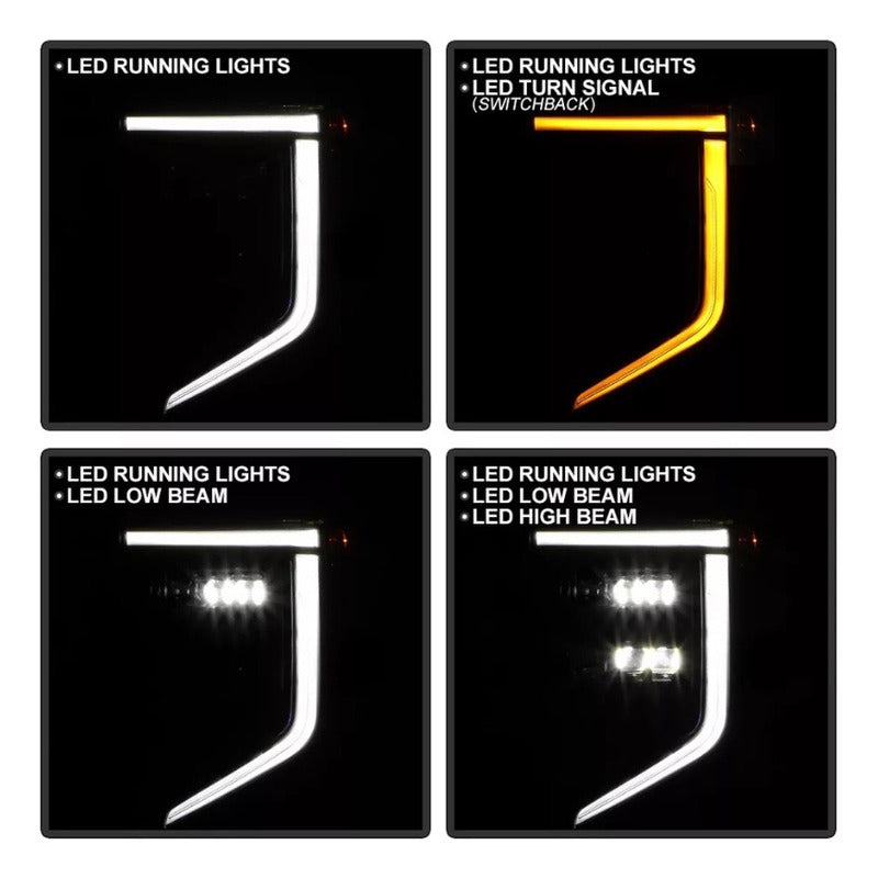 Faros Led Gmc Sierra 1500 Ahumados 2022 A 2024 Derecho