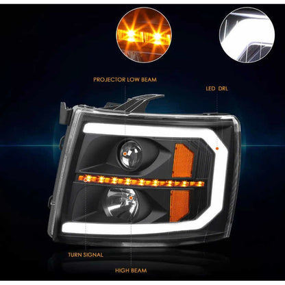 Par Faros Led Drl Chev Silverado 2007 2008 2009 2010 A 2014