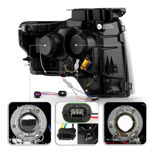 Faros Delanteros Led F-150 Lobo 2009 2010 2011 A 2014