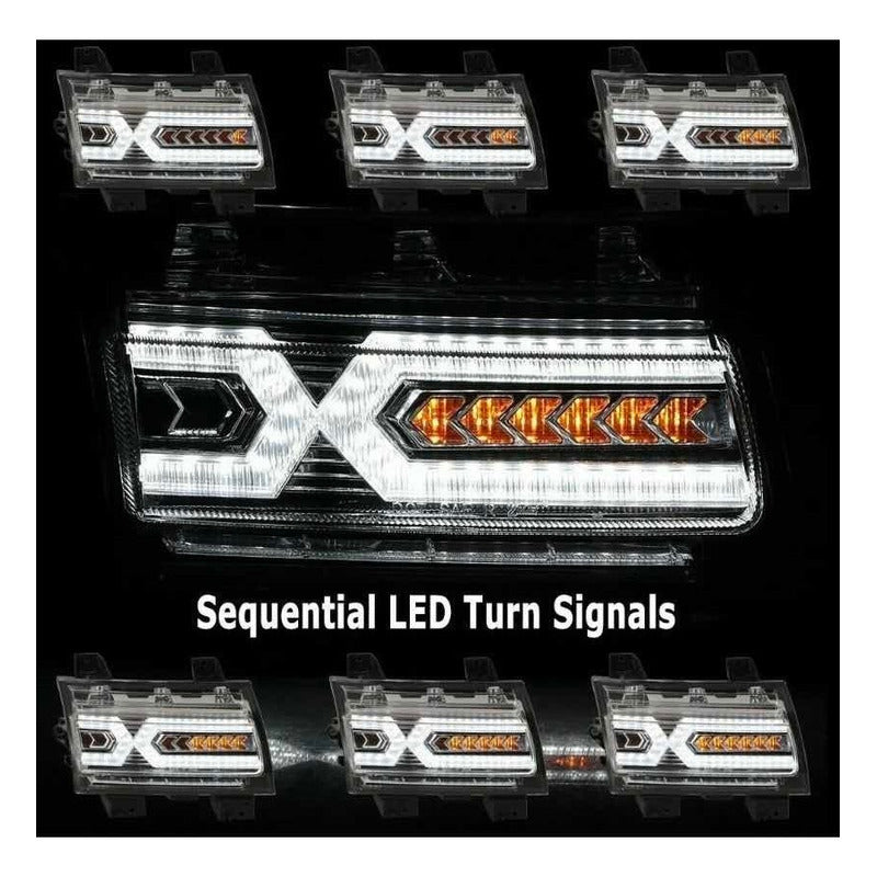 Faros Led Jeep Wrangler Jl Secuencial 2018 2019 2020 2021