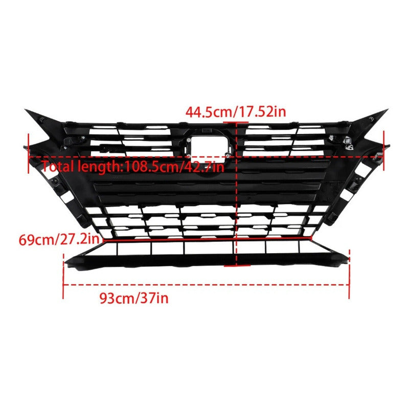 Parrilla Delantera Nissan Altima Sr 2023 2024 Negro Brillante