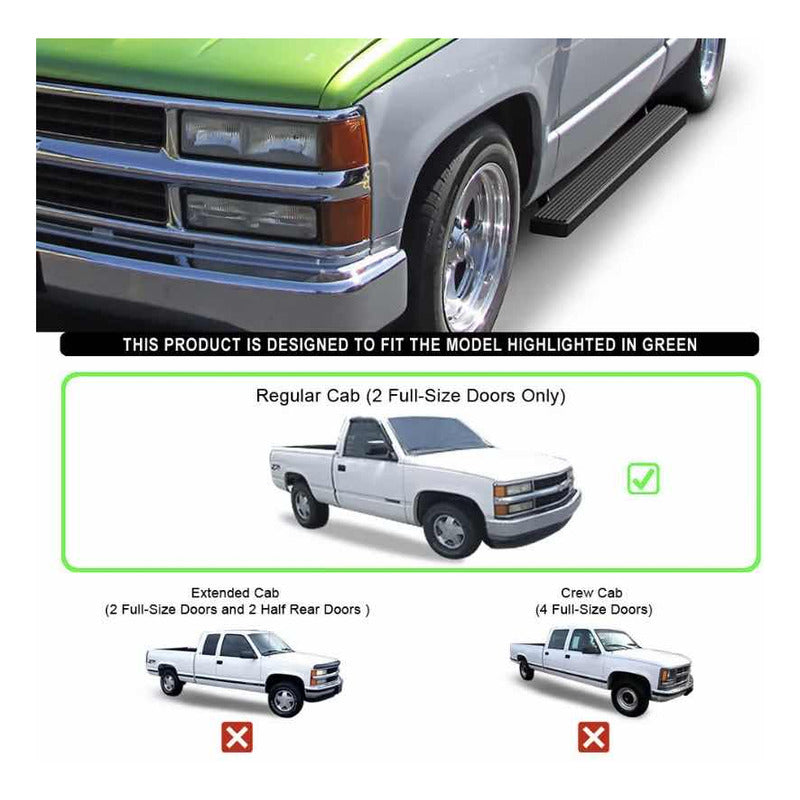 Estribos Laterales Negros Chevy Gmc Ck 1988 1989 1990 A 1998