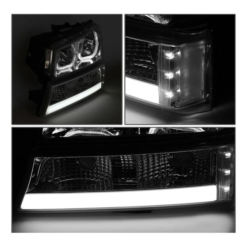 Led Drl Headlights Chevrolet Silverado Avalanche 2003 to 2007