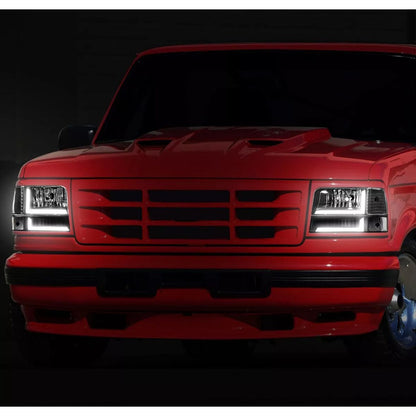Led Drl Headlights Ford F-150 F-250 F-350 Bronco 1992 to 1996