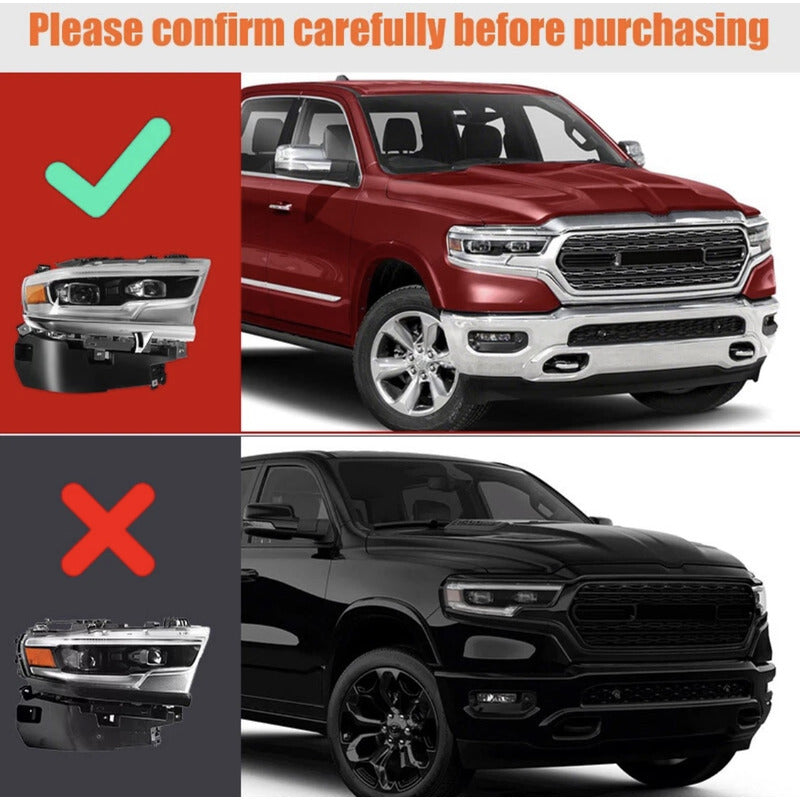 Faro Delantero Led Ram 1500 Lado Derecho 2019 A 2025 Derecho/pasajero