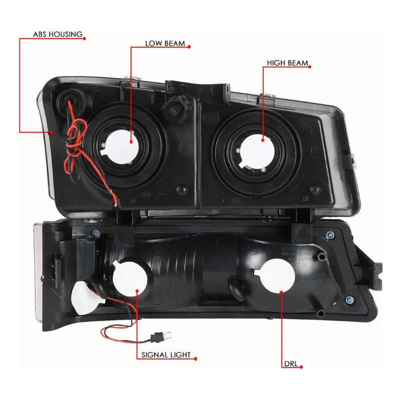 LED Headlights Chevrolet Silverado Avalanche 2003 to 2007
