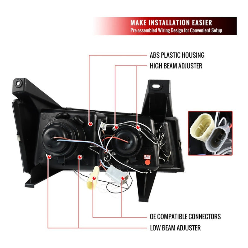 Faros Doble Halo Chevy 2004 2005 2006 2007 2008 A 2012