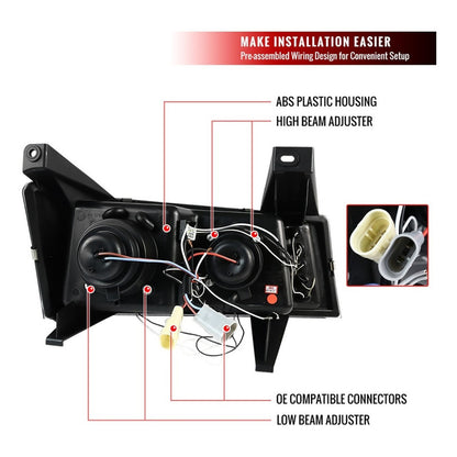 Faros Doble Halo Chevy 2004 2005 2006 2007 2008 A 2012