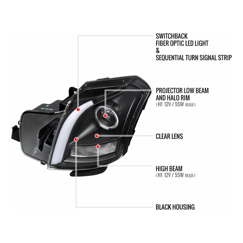 Led headlights Cadillac CTS 2003 to 2007