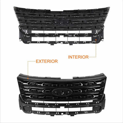 Parrilla Negro Brillante Ford Explorer 2016 2017