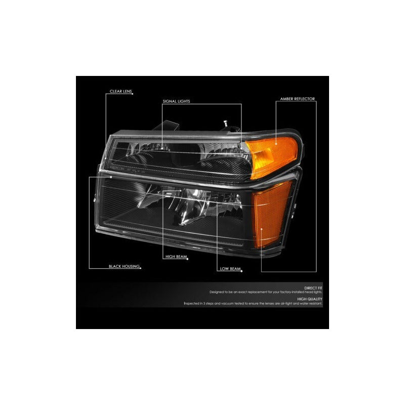 Chevrolet Colorado headlights 2004 to 2012