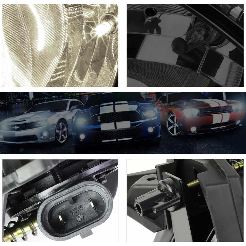 Faros De Niebla Negro Dodge Ram 1500 2013-2018 Con Switch