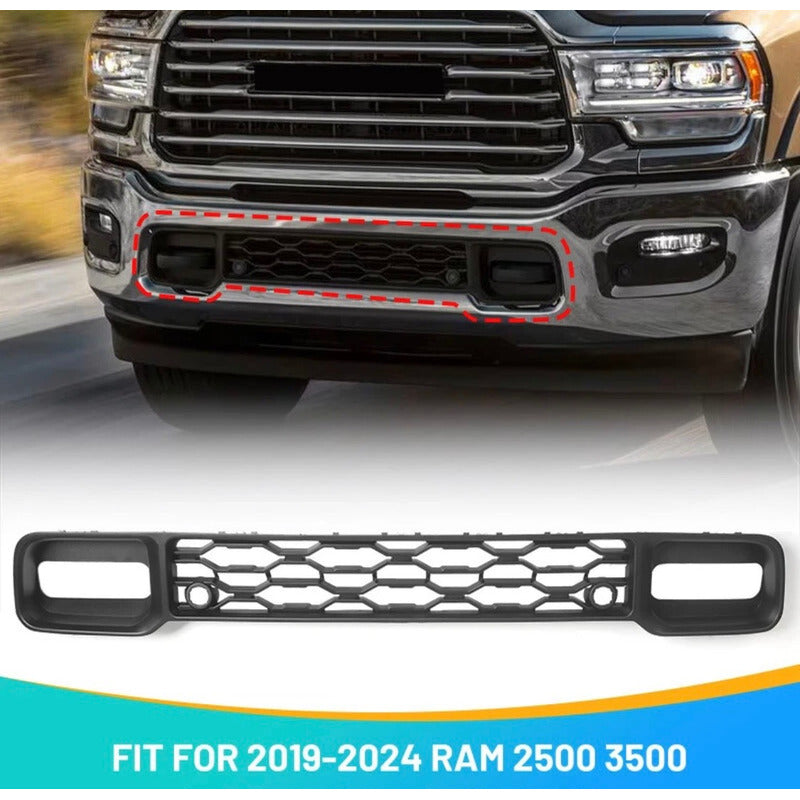 Parrilla Delantera Inferior Ram 2500 3500 2019 2020 A 2024 Negro Brillante