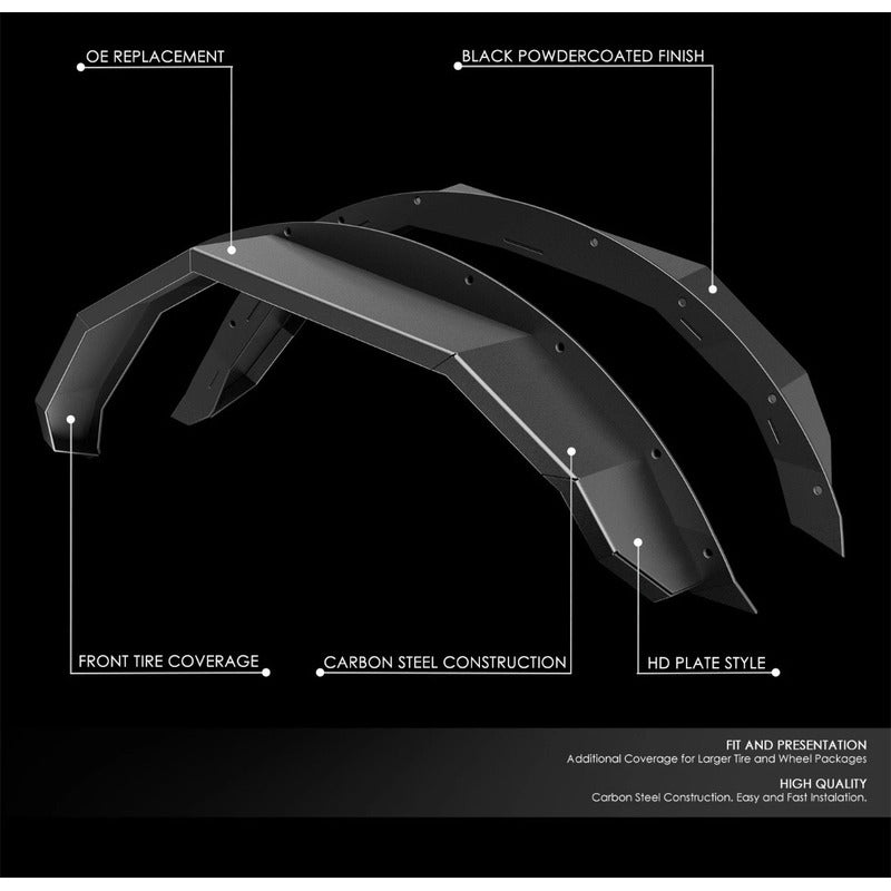 Cantoneras Delanteras Ford Bronco 4d 2021 2022 2023 2024 Negro