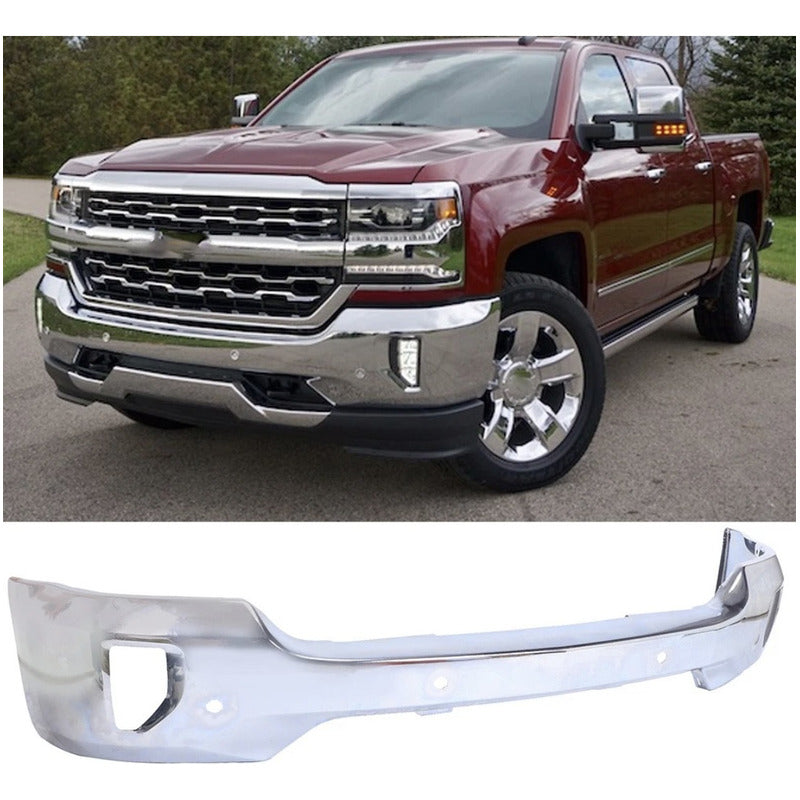 Defensa Delantera Chevrolet Silverado 1500 2016 A 2019 Cromado