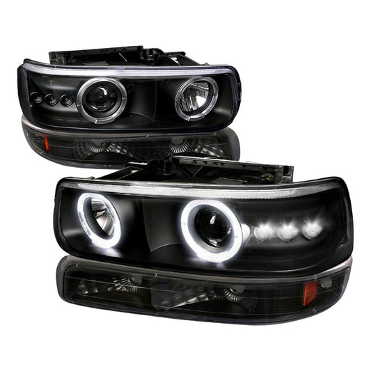 Faros Doble Halo Chevy Silverado Tahoe 1999 2000 2001 A 2006