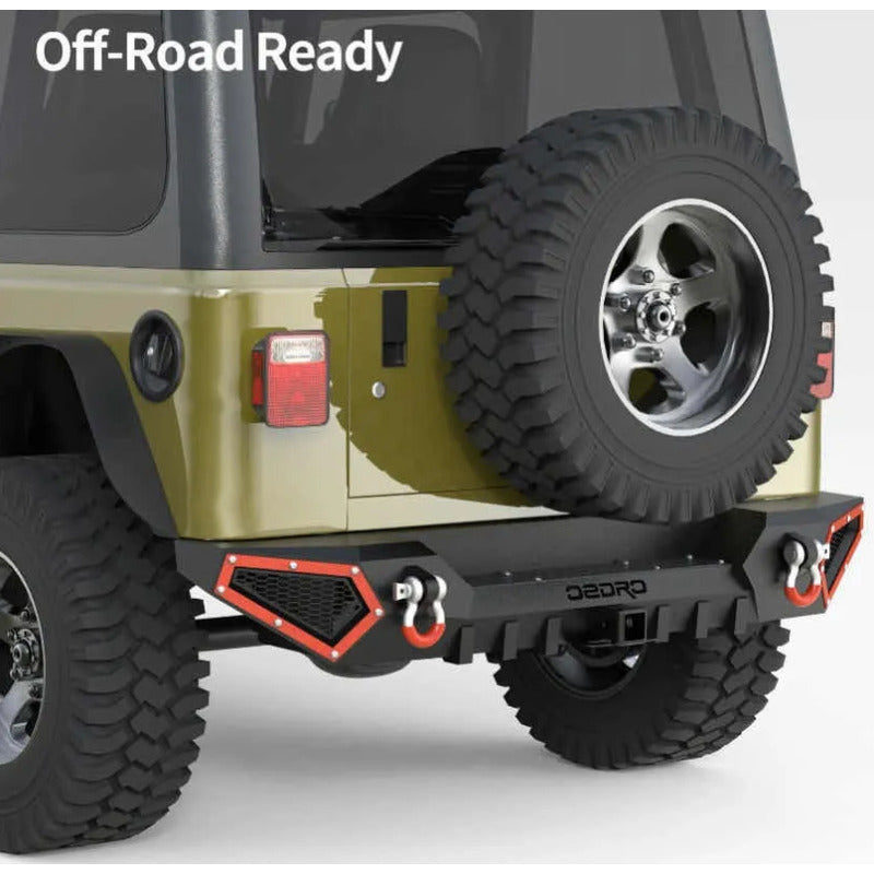 Defensas Trasera Delantera Jeep Wrangler Tj Yj 1987-2006 Negro-rojo
