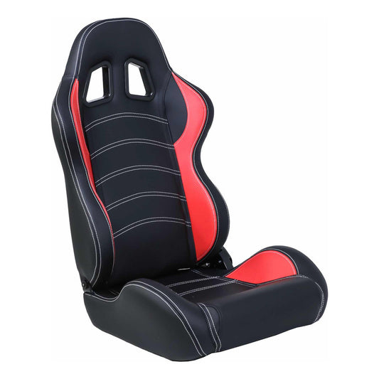 Par De Asientos Estilo De Carreras Pvc Con Deslizador