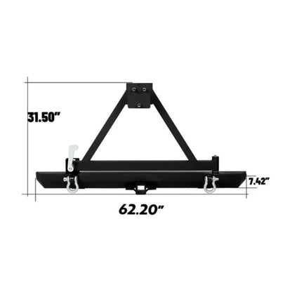Defensa Trasera Para Jeep Wrangler 87-96 Yj Y 97-06 Tj