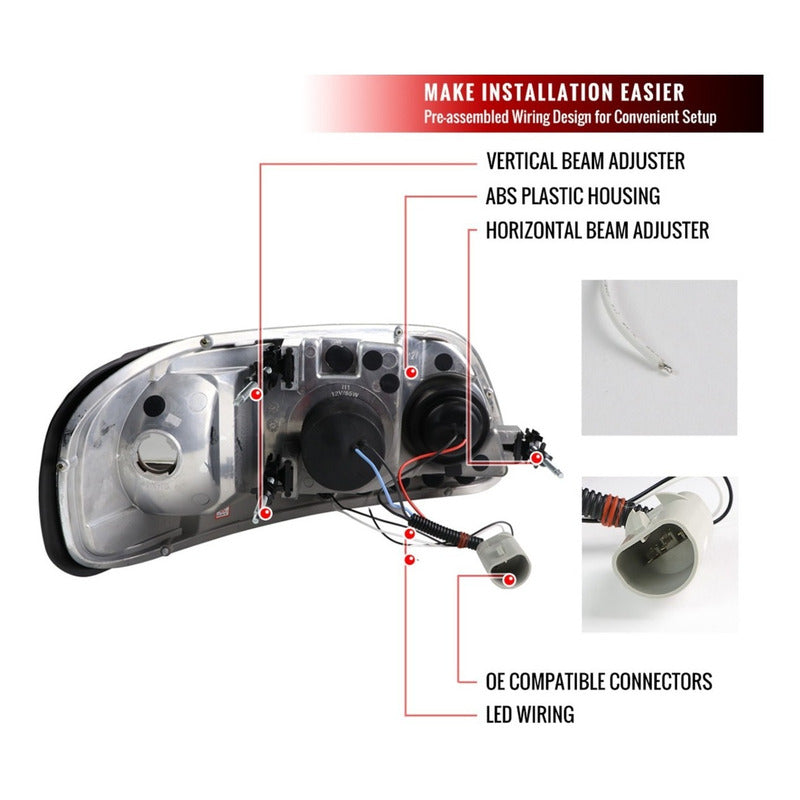 Led headlights Ford F-150 1997 to 2004 Expedition 1997 to 2002