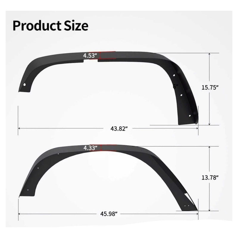 Metal Corner Guards Jeep Wrangler Jk 2007 to 2018
