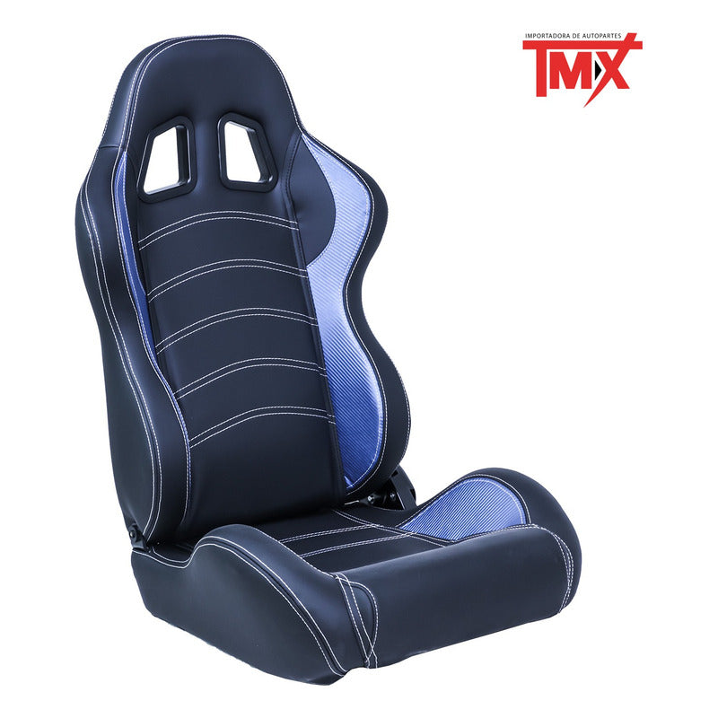 Par De Asientos Estilo De Carreras Pvc Con Deslizador