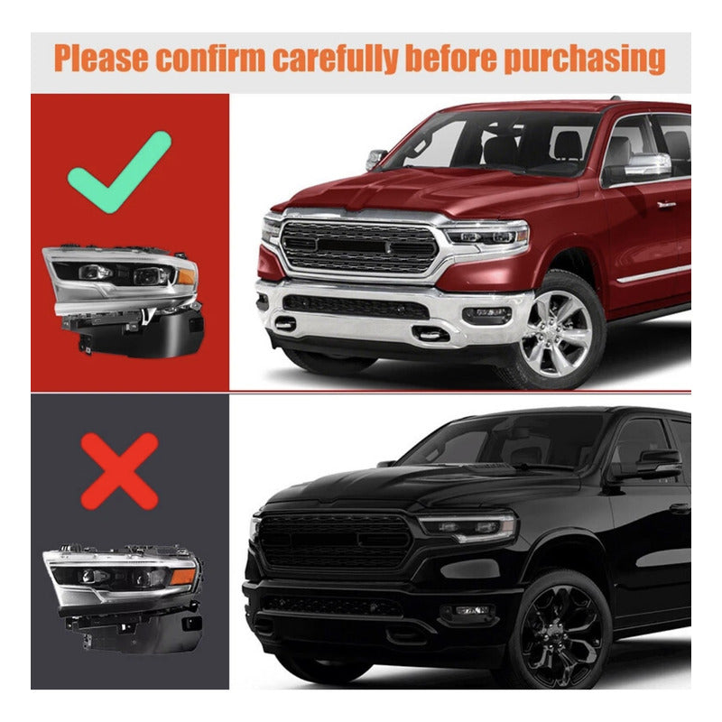 Faro Delantero Led Ram 1500 Lado Izquierdo 2019 A 2025 Izquierdo/conductor