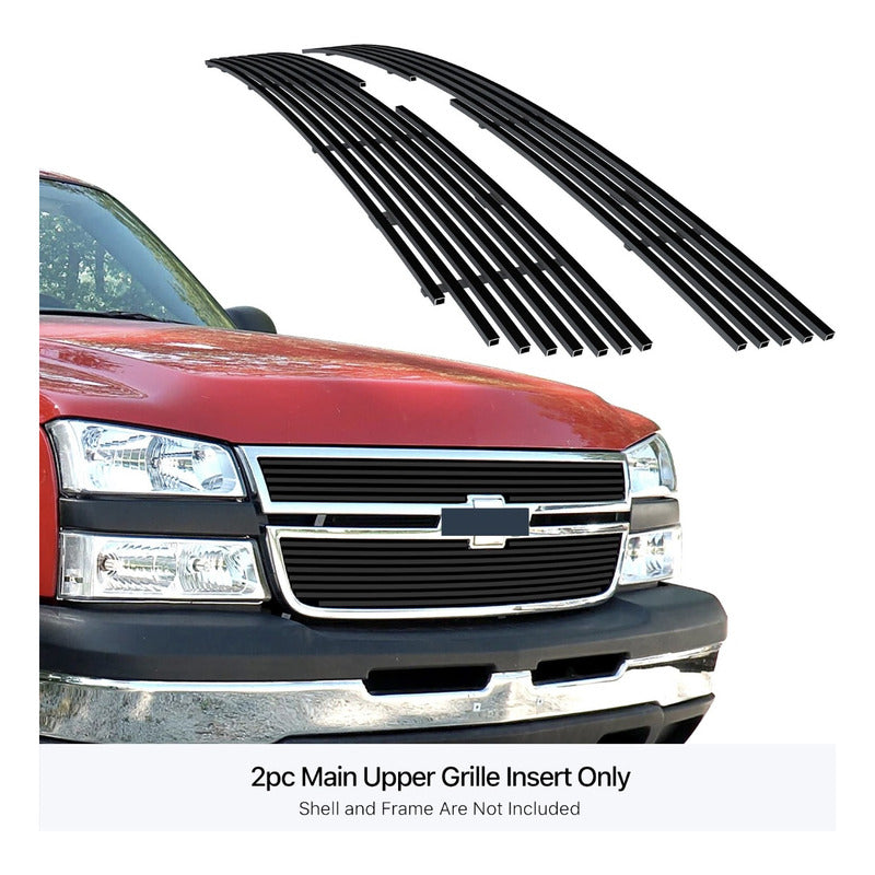 Parrilla Delantera Chevy Silverado 2500 3500 2005 2006 Negro Brillante
