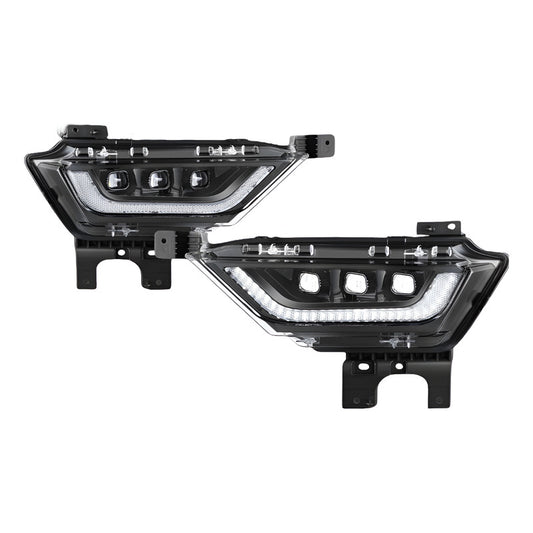 Faros Antiniebla  F-150 Lobo Negro 2021 2022 2023 Trasparente