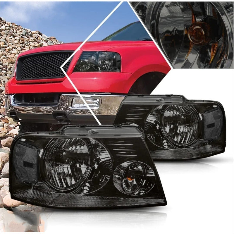 Smoked Headlights Ford F-150 Lobo 2004 to 2008