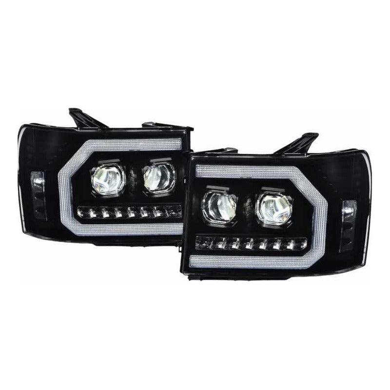 LED Headlights for the GMC Sierra 1500, 2500HD, and 3500HD (2007 to 2013)