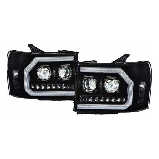 LED Headlights for the GMC Sierra 1500, 2500HD, and 3500HD (2007 to 2013)