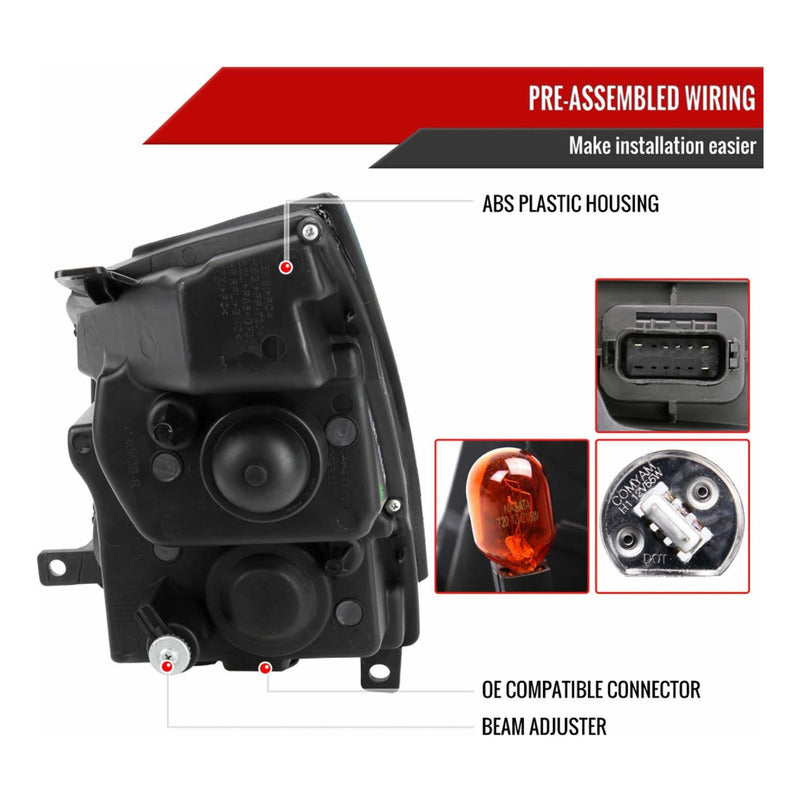 Led Drl Headlights Cadillac CTS 2008 to 2014