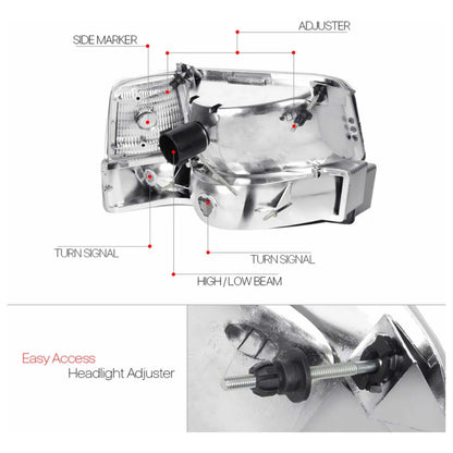 Ford F-150 Bronco headlights 1992 to 1996