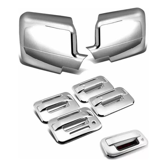 Ford F150 2004 - 2008  Cubierta De Espejo Cromado Y Puertas