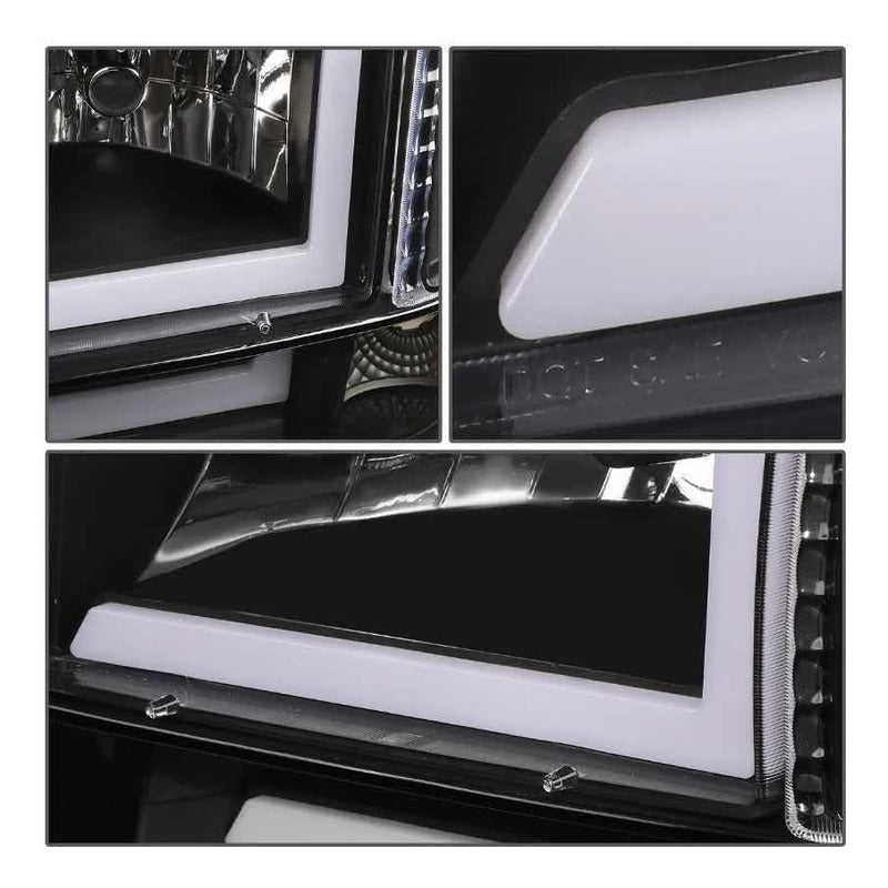 Faro Led Izquierdo F-150 Lobo Bronco Sin Cuarto 92-96