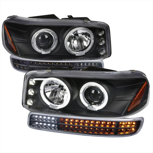 Double Halo Headlights GMC Yukon Sierra 1999 to 2006