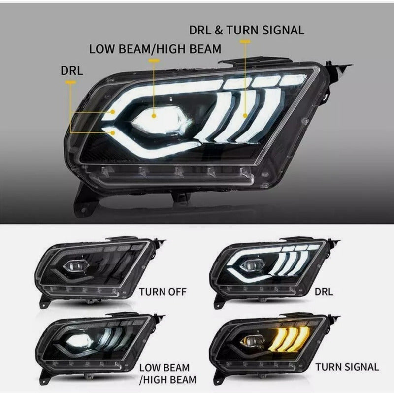 Faros Led Secuencial Ford Mustang 2010 2011 2012 2013 2014